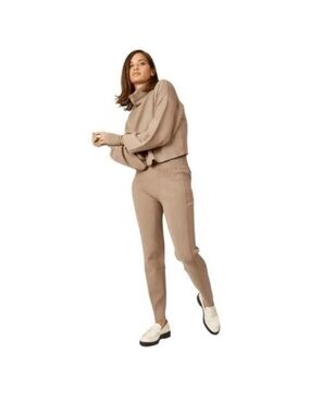 Silk & Salt NWT Luxe Knit Lounge Set Beige Brown Heavyweight Knit S Cottagecore